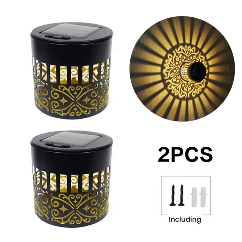 

Полый солнечный настенный светильник Железный светильник Цветочный дизайн Солнечный настенный светильник Водонепроницаемый светодиодный теплый желтый светодиод Открытый садовый светильник Двор Вечеринка