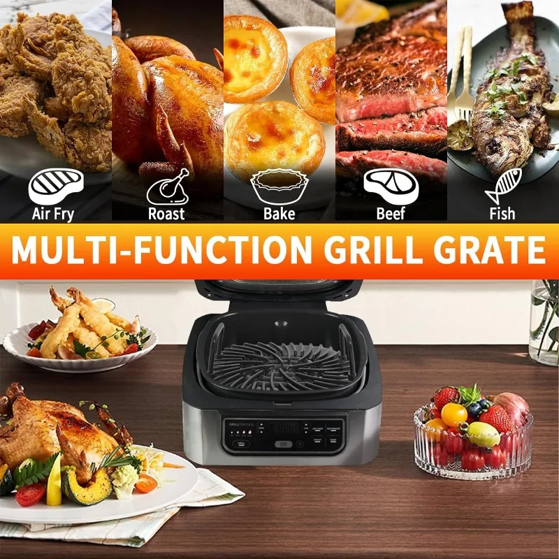 Ninja AG301 Foodi 5-in-1 Indoor Grill Ninja Foodi AG300, AG301C, AG302, AG400 Non-stick Grill Griddle+ Fine Mesh Splatter Screen