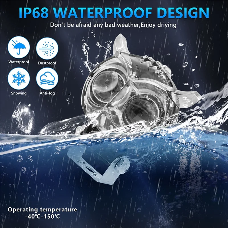 موثوقة-LED عدسة الأضواء ضوء اللون عدسات مزدوجة الأضواء للدراجات النارية شاحنة سيارة ATV SUV قارب جرار