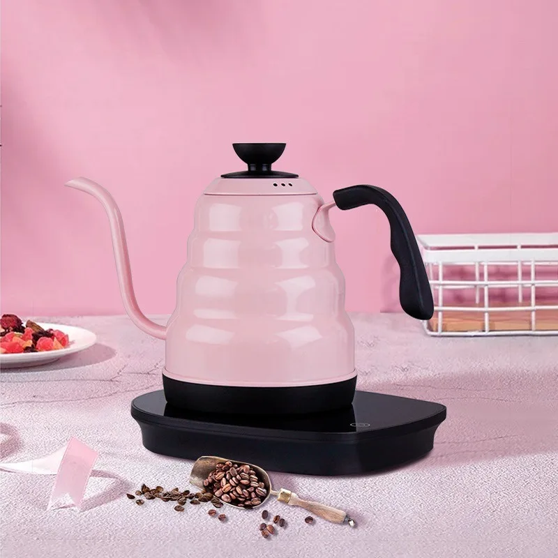 Temperature-controlled hand-brewed pot Constant temperature household small mouth coffee pot 304 stainless steel electric