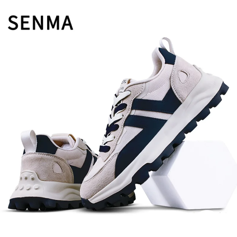 SENMA Chaussures pour hommes Chaussures de sport à semelle souple Nouvelles baskets en maille pour femmes et hommes Chaussure de marche/tennis - Confort léger pour un usage toute la journée