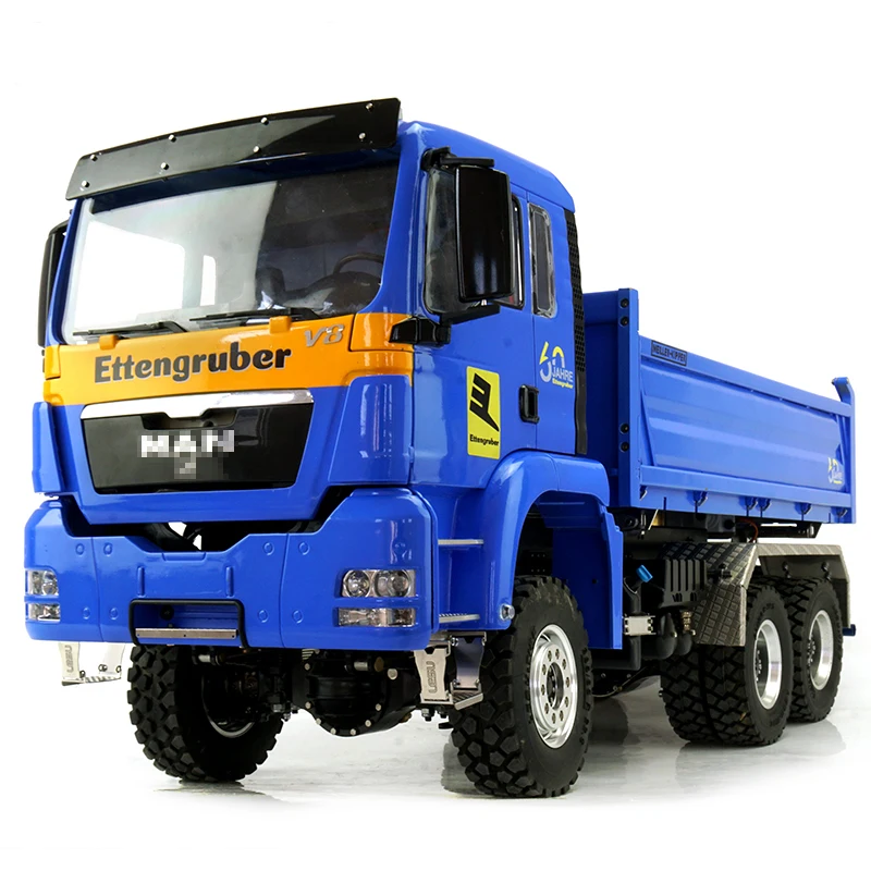 1/14 hydraulic three-way bucket dump truck toy full drive 6X6 high torque mud head simulation model RCLESU