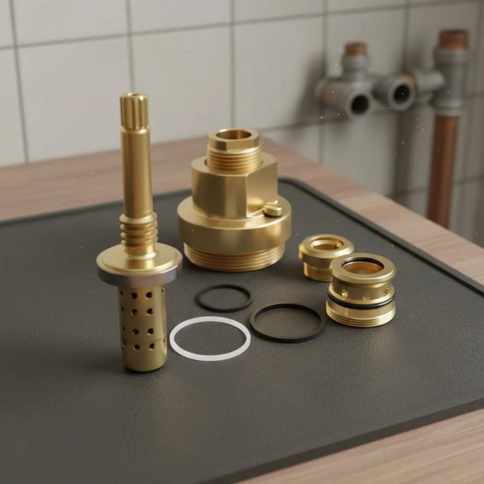 Kit de Reparación de Válvulas de Ducha Symmons, Resistente a la Corrosión, Herrajes de Baño para Reparaciones DIY y Renovaciones