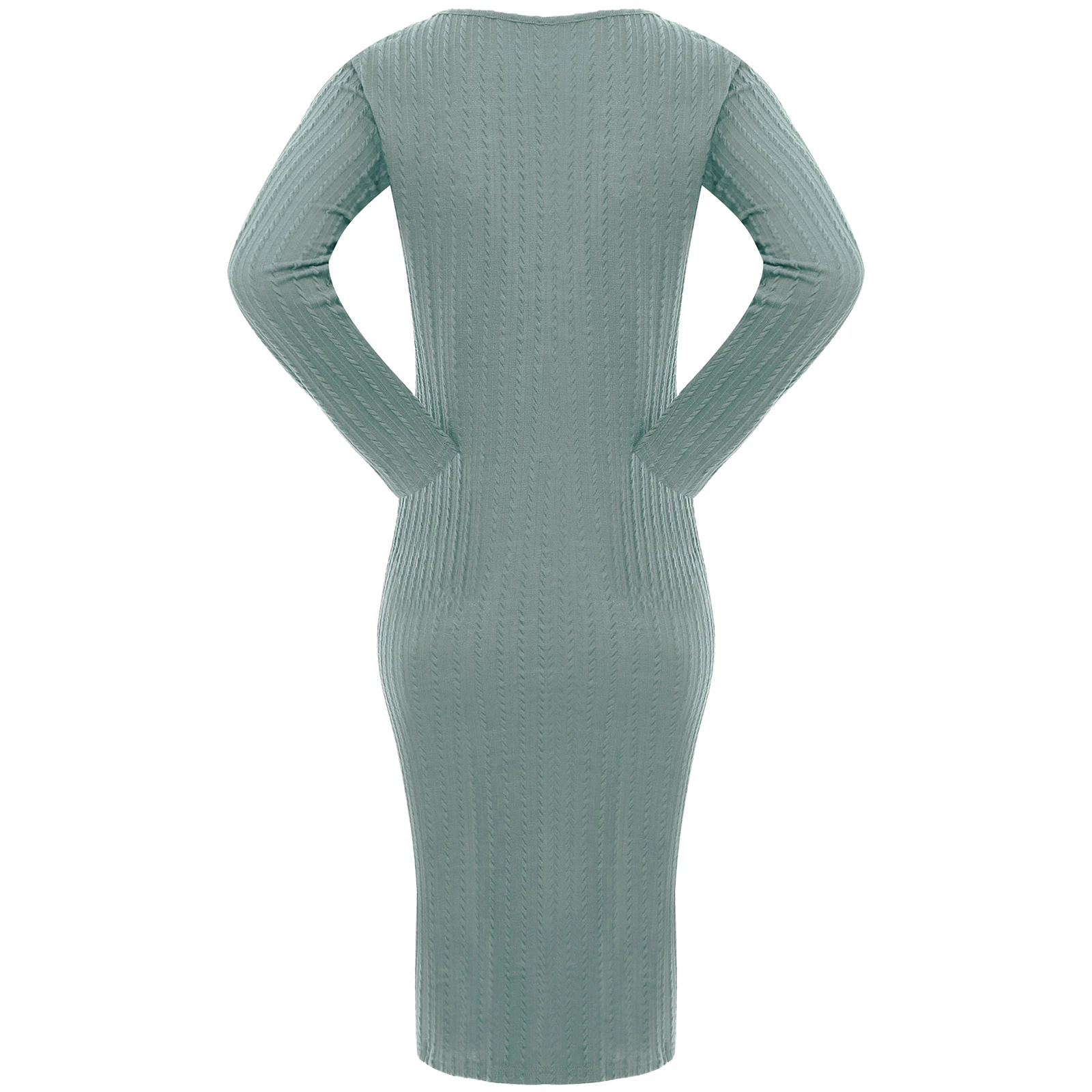 Women Maternity Sweater Dress Rib Knit Long Sleeve Side Slit Stretchy Bodycon Dresses Pregnancy Baby Shower Clothes Casual Wear