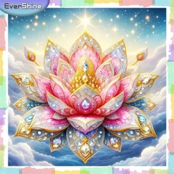 EverShine New Arrival Diamond Painting Flower Cross Stitch Embroidery Lotus Full Drill Mosaic Craft Art Adult Modern Home Decor
