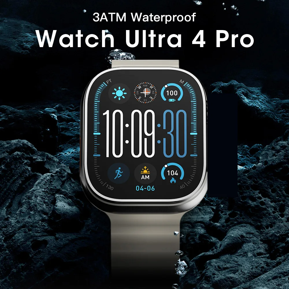 Microwear U4 Pro Men Smart Watch 10 Ultra 4 Pro 1GB Compass ChatGPT 49mm 3ATM Waterproof Gesture Answer Smartwatch Women