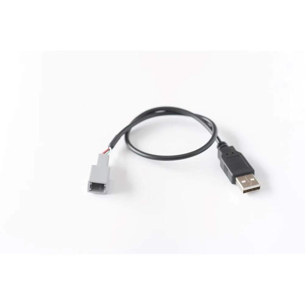 Black Car Stereo USB Adapter Multi Purpose Usb Adapter Auto Connector 29cm Cable Length Flexible Positioning Design