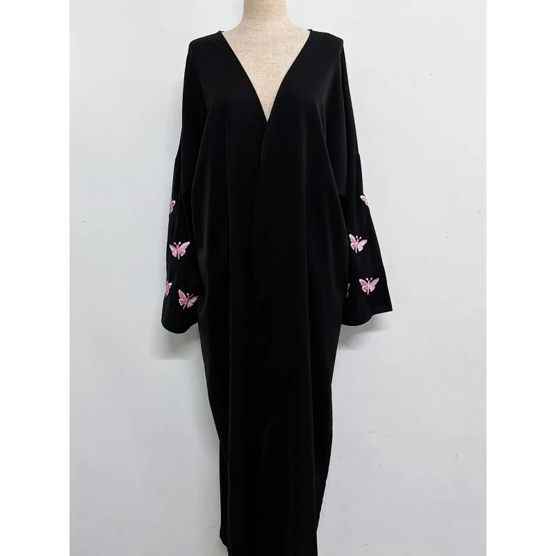 Cardigã bordado de borboleta, monocromático, requintado, vestido elegante, alta qualidade, novo, 24711