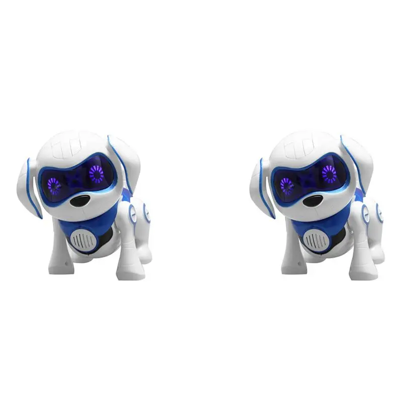 B78B-2X Robot Dog Electronic Pet Wireless Robot Puppy Smart Sensor Will Walk Talking Remote Dog Robot Pet Blue