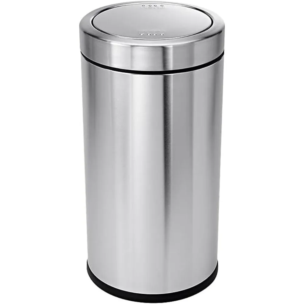

55 Liter / 14.5 Gallon Commercial Swing Top Trash Can, ADA-Compliant, 11-20 Gallons, Brushed Stainless Steel