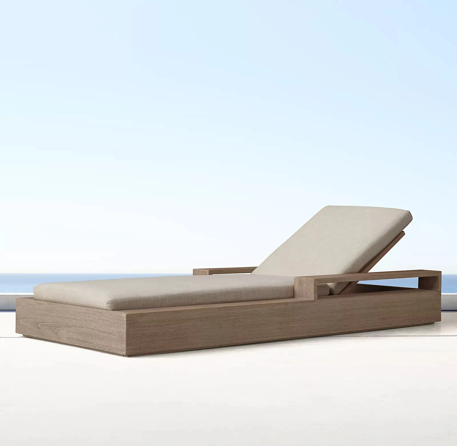 

Outdoor Garden Design Swimming Pool Beach Chair Hotel Terrace Leisure Set Teak Lounge Chair