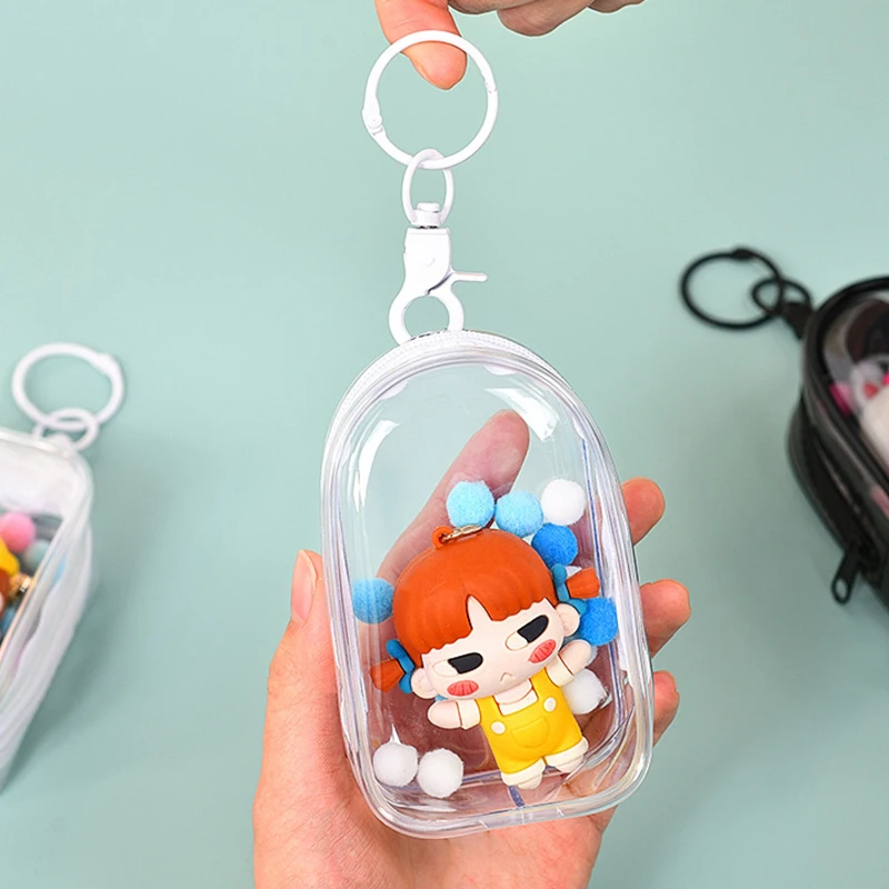 Jewelry Organizer Transparent Storage Pouch Mystery Box Keychain Bag Storage Case Thicken Wallet Cute Doll Bag Organization