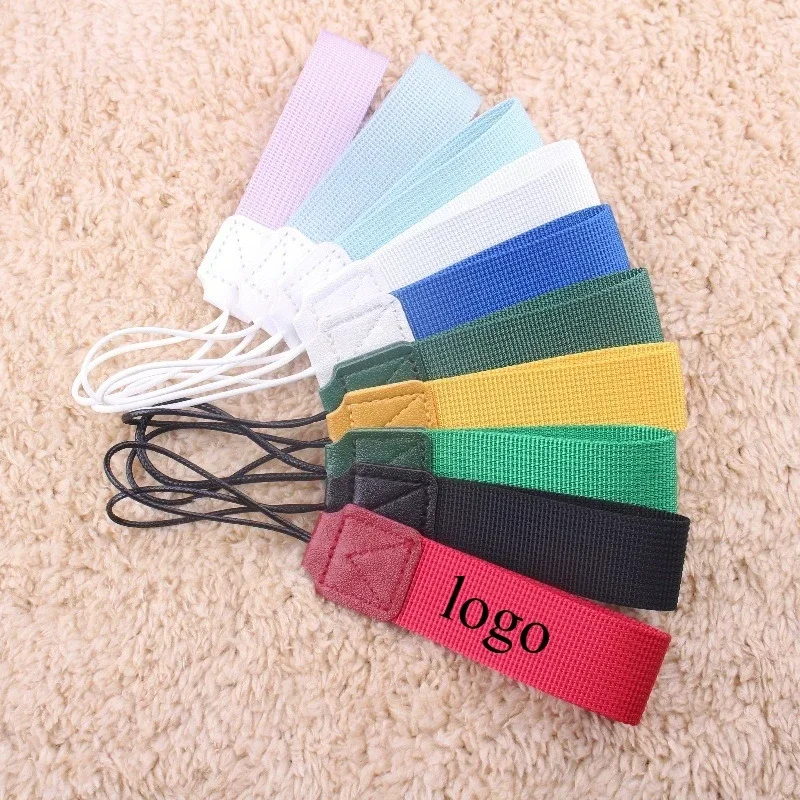 Personalize Phone Bag Lanyard Webbing Keyring Custom LOGO Keychain Blank Water Bottle Weave Ribbon Strap Hanging Key Chain