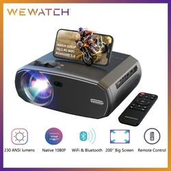 WEWATCH V50 przenośny 5G projektor na WIFI Mini inteligentny prawdziwy 1080P Full HD film Proyector 200 ''duży ekran LED projektory Bluetooth