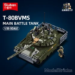 Sluban Building Block Toys Army Military Series B1178 T-80 Dual Transformer Tank 798PCS Bricks Compatible With Leading Brands