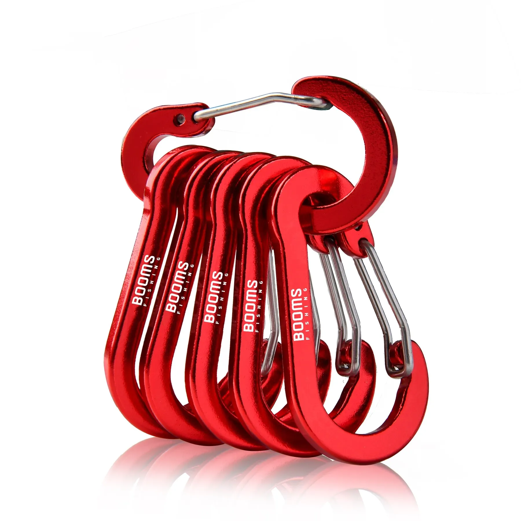 Gieken Vissen CC1 6 Stuks Aluminium Karabijnhaak Sleutelhanger Outdoor Camping Klimmen Snap Clip Lock Gesp Haak Vissen Accessoires