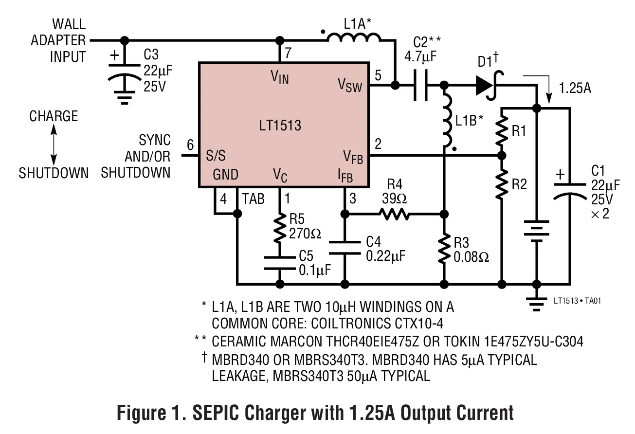 LT1513-2CR LT1513IR LT1513-2IT7 LT1513 - SEPIC Constant- or Programmable-Current/Constant-Voltage Battery Charger