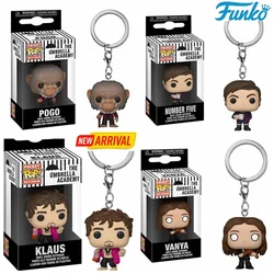 FUNKO Pocket The Umbrella Academy KLAUS Pocket Keychain Figure Toy POGO NUMBER FIVE VANYA Collectible Model Doll Toys for gifts