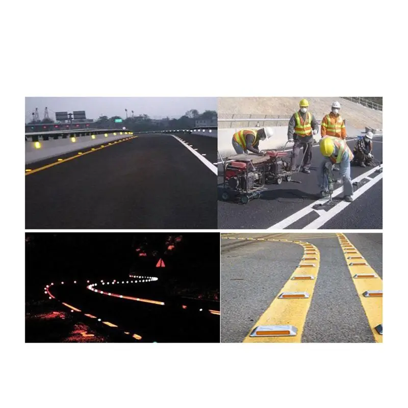 B29C-IP68 Waterproof LED Solar Powered Road Stud Light Road Reflective Ground Light Warning Light