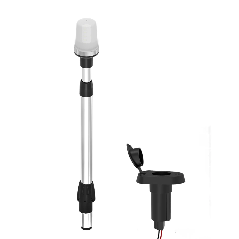 

STLF Telescoping Pole Stern Lights Marine Boat 2 Nautical Miles Anchor Lamp