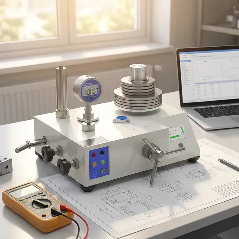 for High-precision Rotating Piston Pressure-balanced 0.02% Digital Static Weight Tester with Electrical Measurement Function