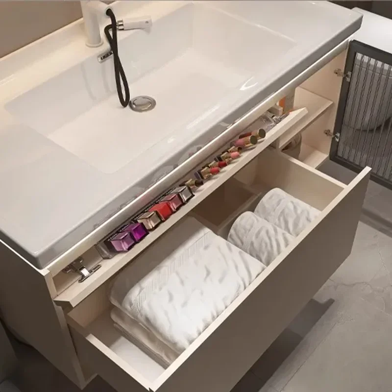Vintage Luxury Bathroom Cabinet Display Toilet Mirror Organizer Cupboard Transport Improvement Mobiletto Bagno Lounge Furniture image 5