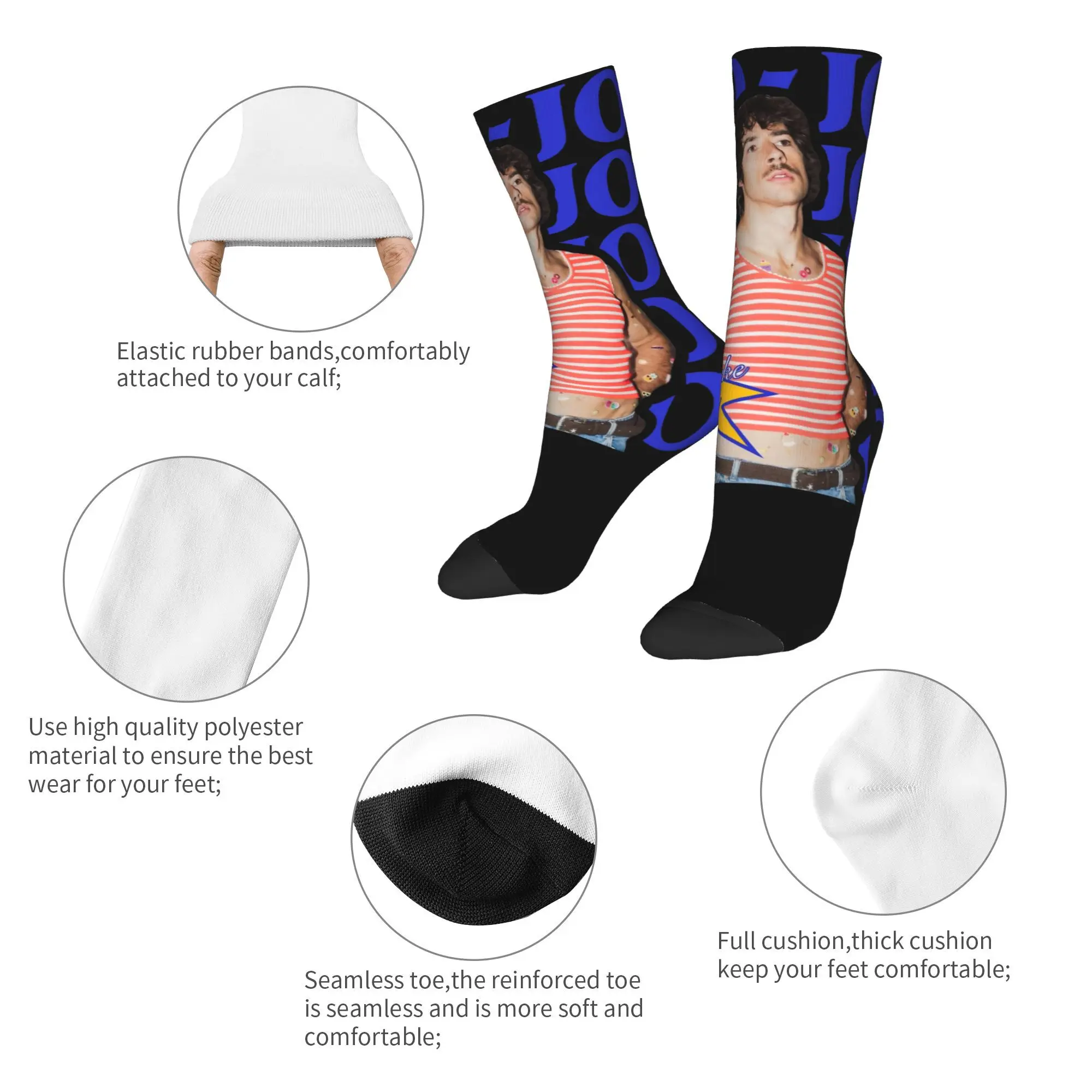 Men Socks Go-Jo Milkshake Man Eurovisions 2025 Stockings Non Slip Soft Breathable Socks Spring Casual Running Sports Socks