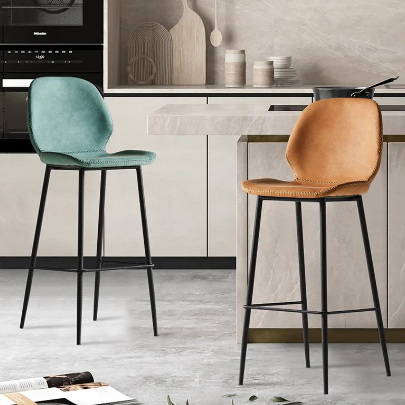 Hoge Scandinavische design barkrukken Interieurbalie Luxe barstoelen Hoge keuken Modern ergonomisch Cadeira Alta meubelen