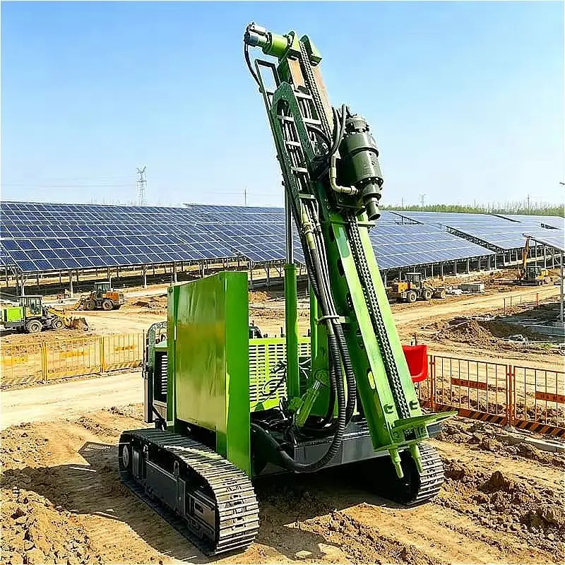 Steel Sheet Piling Rig Crawler Mounted Hydraulic Vibratory Driver 360 Degree Rotation Piling Depth for Dock Port Construction