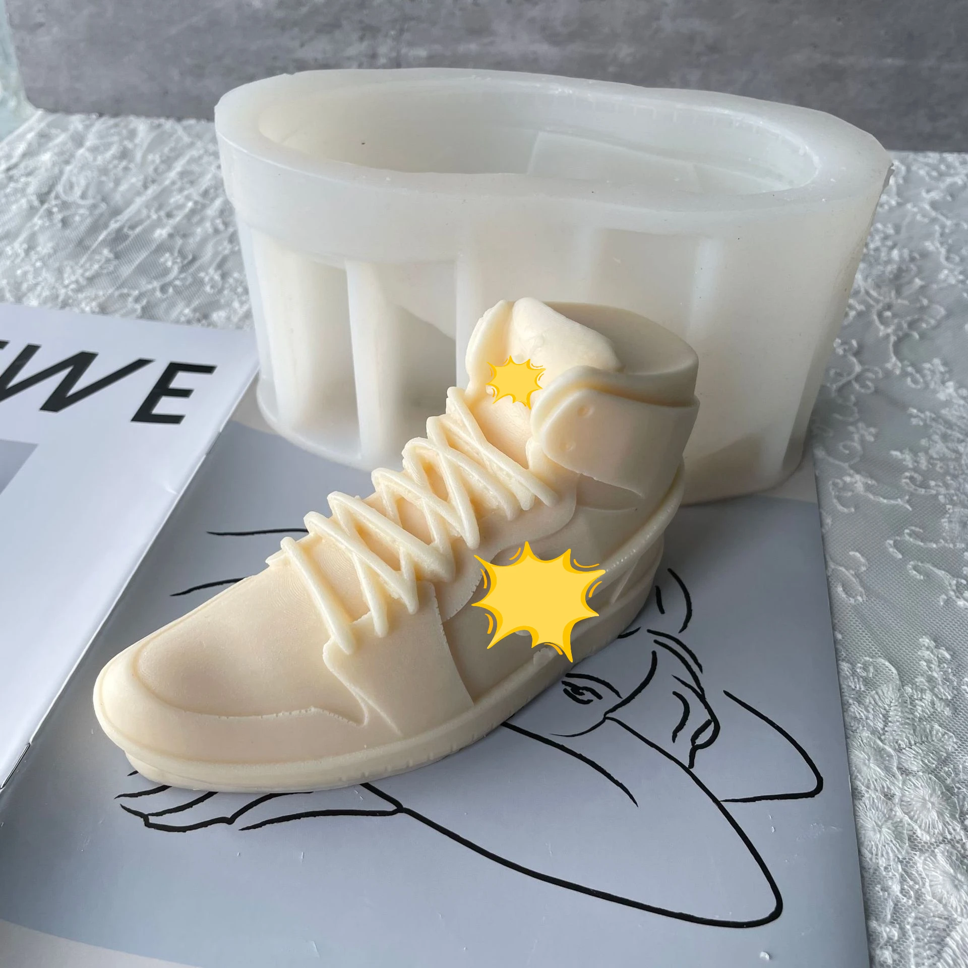 3D Adult Model Shoe Shape Resin Mould boyfriend gift Silicone Mold Candle Making Supplies Soap Making Products Silicone Mould