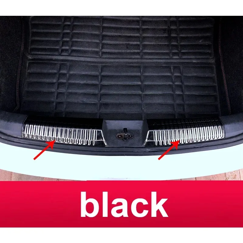 2Pcs/Set Stainless Steel Rear Trunk Sill Guard Plate Anti-Scratch Decor Trim Fit VW Polo 2011-2018 Luggage Threshold Protector