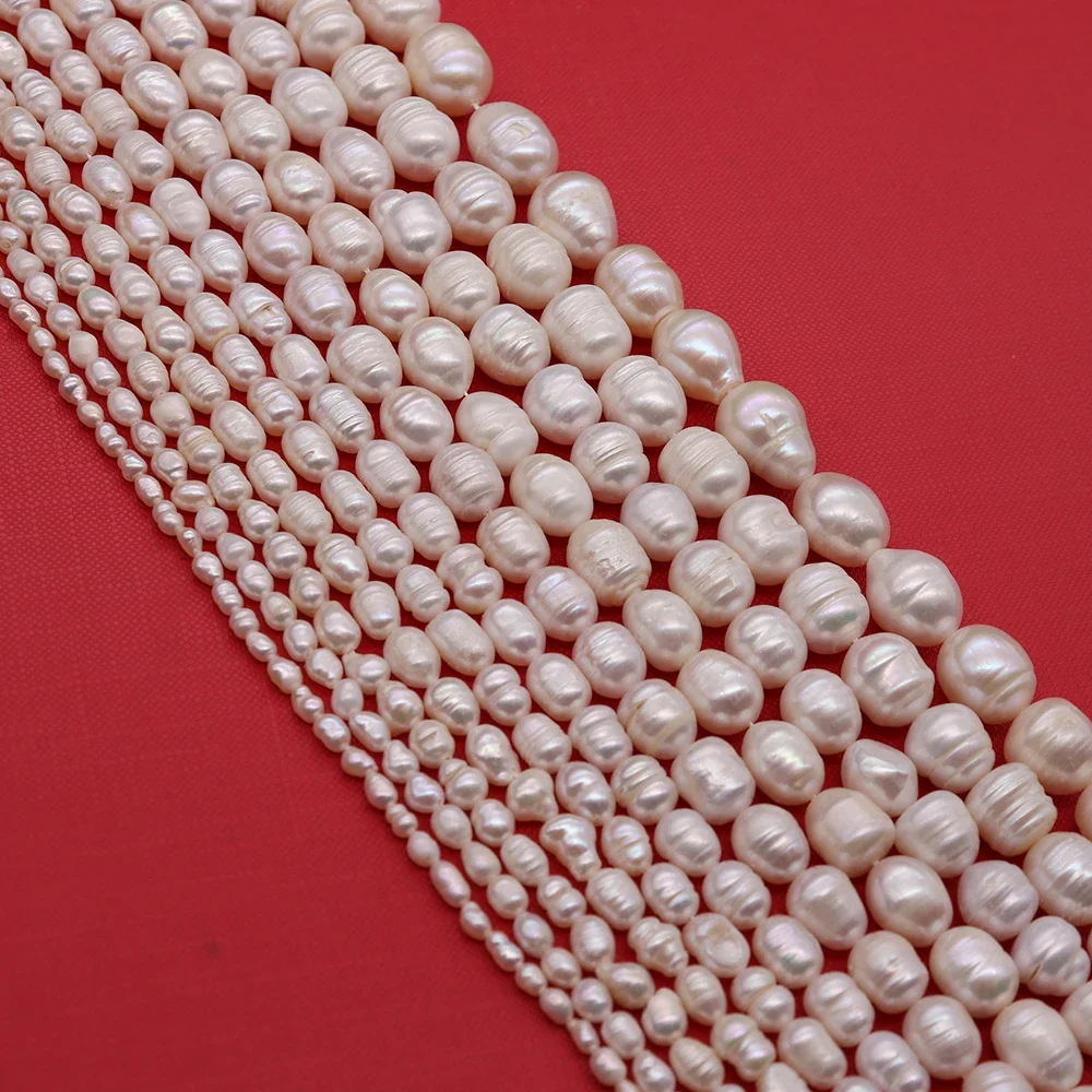 100% Natural Freshwater Pearls 2-3mm White Rice Shape Beads for Jewelry Making DIY Bracelet and Necklace Jewelry Accessories