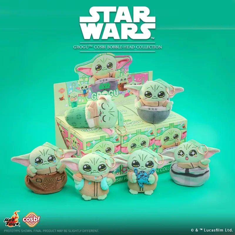 

Hot Toys Star Wars The Mandalorian Grogu Cosbi Blind Box Doll New Cute Bag Charm Keychain Surprise Fans Girls Birthday Gift