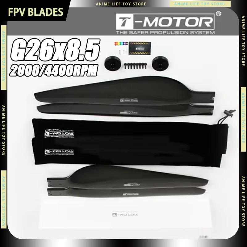 

Пропеллеры T-Motor FPV Blades G26x8.5, 4 шт., раздельные карбоновые, с гладкой поверхностью, для мультироторных FPV БПЛА, максимальная тяга 19 кг, 2000/4400 об/мин