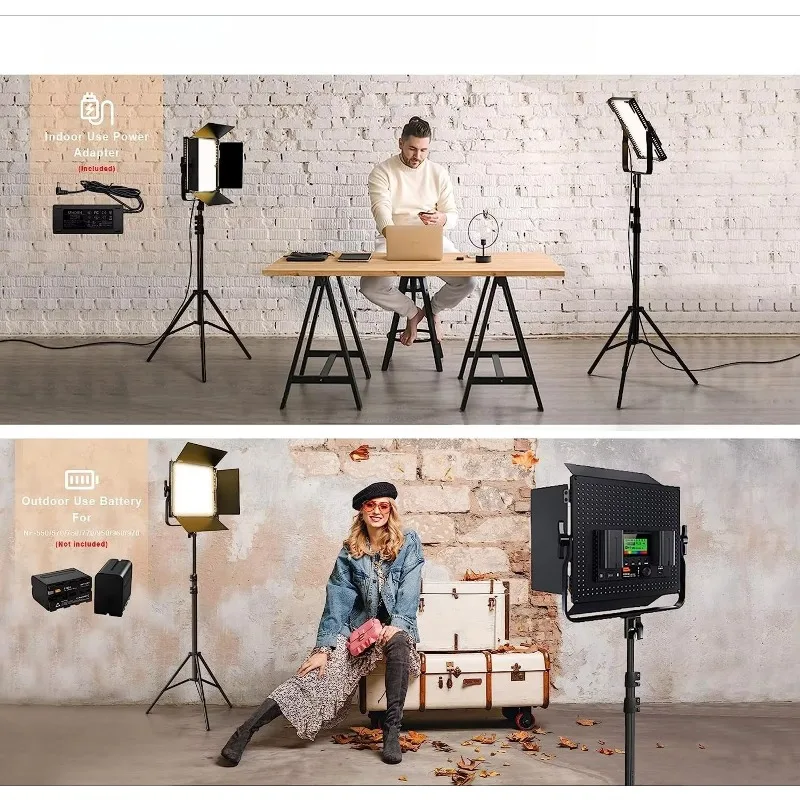 

LED 900 45W Remote Control Video LED 660 Panel Light 2700-6500K Battery Powered Photographic Studio Video Light