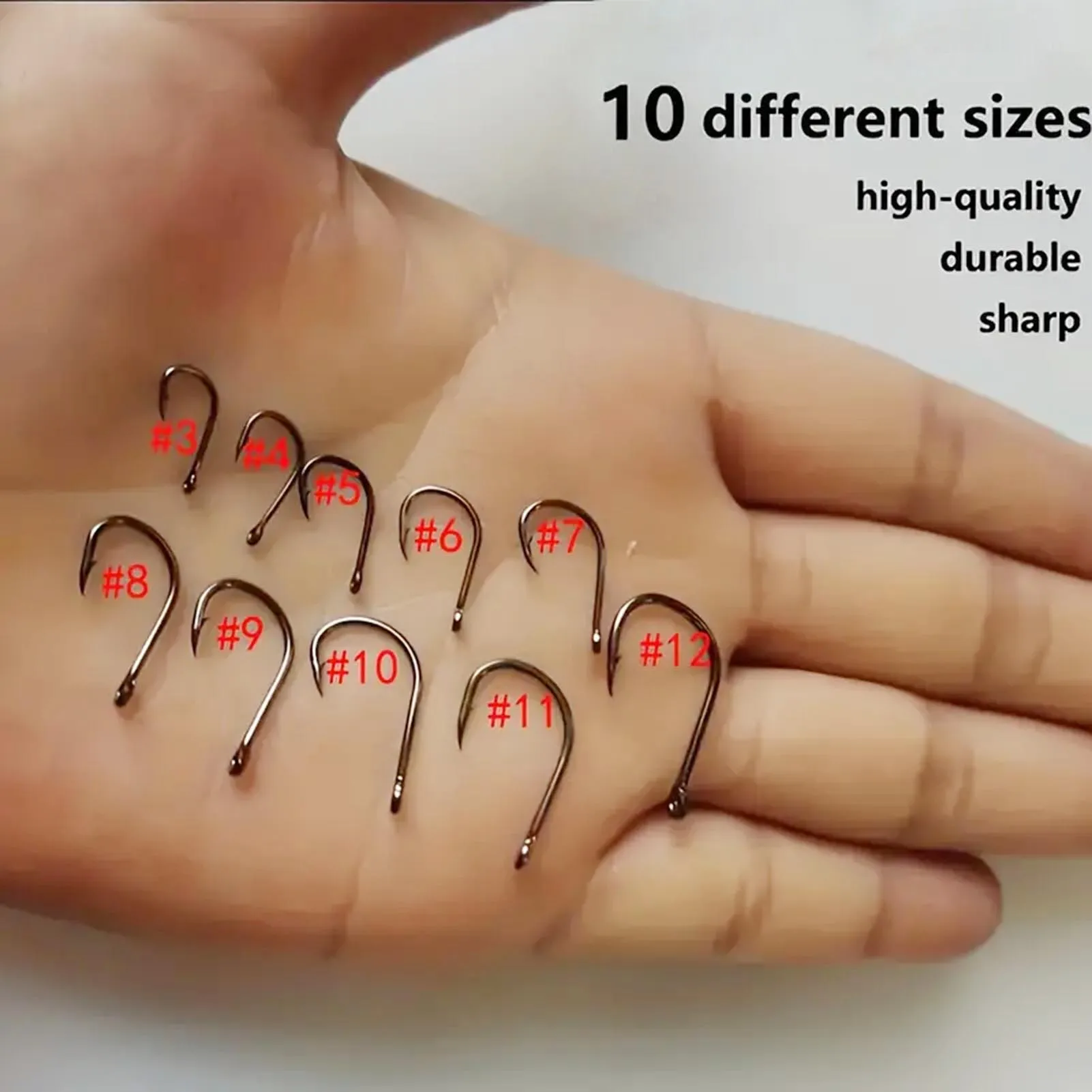 

100/500pcs Fishing Hooks 3-12# Tube Eye Iseama Hooks With Holes Outdoor Tackle Box Sharp Carbon Steel For Freshwater Saltwater