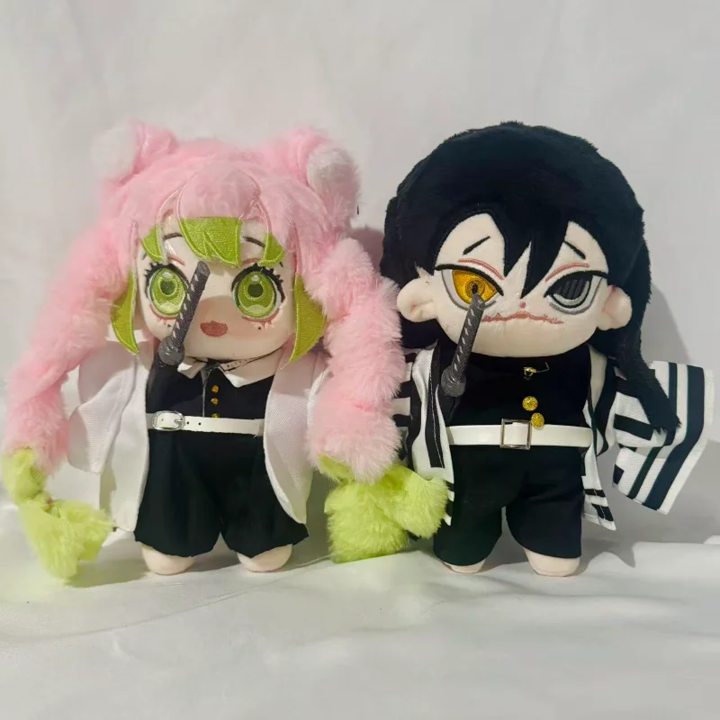 20cm Kanroji Mitsuri Iguro Obanai Plush Stuffed Cotton Doll with Clothes Toys for Kids Anime Demon Slayer Gifts