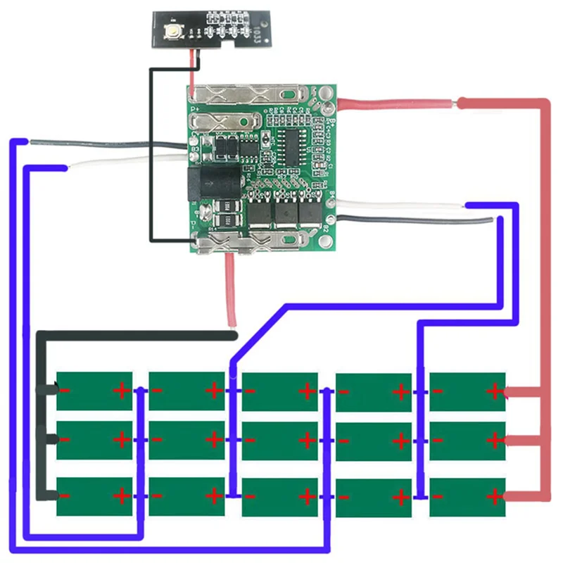 A77I 4X Li-Batteria Custodia Circuito PCB Per Lomvum Zhipu Hongsong Jingmi Nessuna Batteria Al Litio Originale 18V, 10 Fori