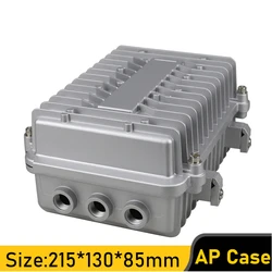 AP Amplifier Case for Outdoor Wireless Bridge Base Station, Metal Die-casting Shell,Waterproof Box, Internal Size 215*130*85mm