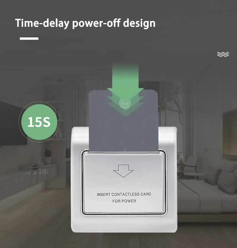 Apartment Power Energy Saver Switch 13.56mhz IC Card Power Switch for Hotel