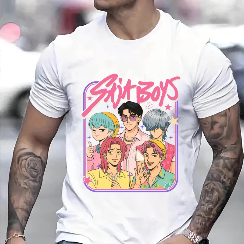 

Hot Anime K-pop Superstars SAjA Boys Jinu Abby Mystery Romance Baby Men Woman T-shirt Street Harajuku Unisex Tees Funny Clothing