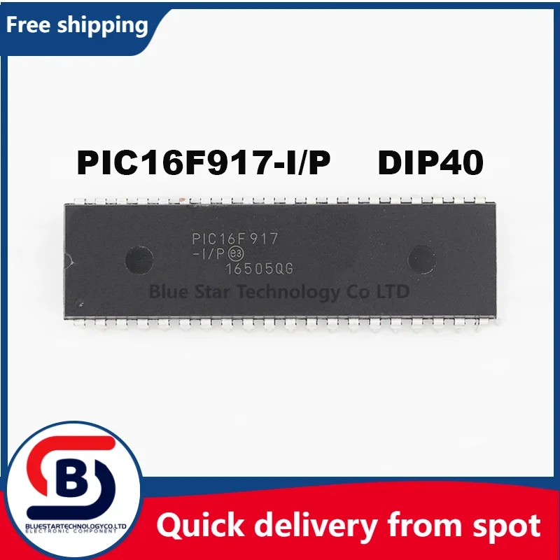 Free Shipping 10-50pcs/lots PIC16F917-I/P PIC16F917 16F917 DIP40 Quick delivery from spot