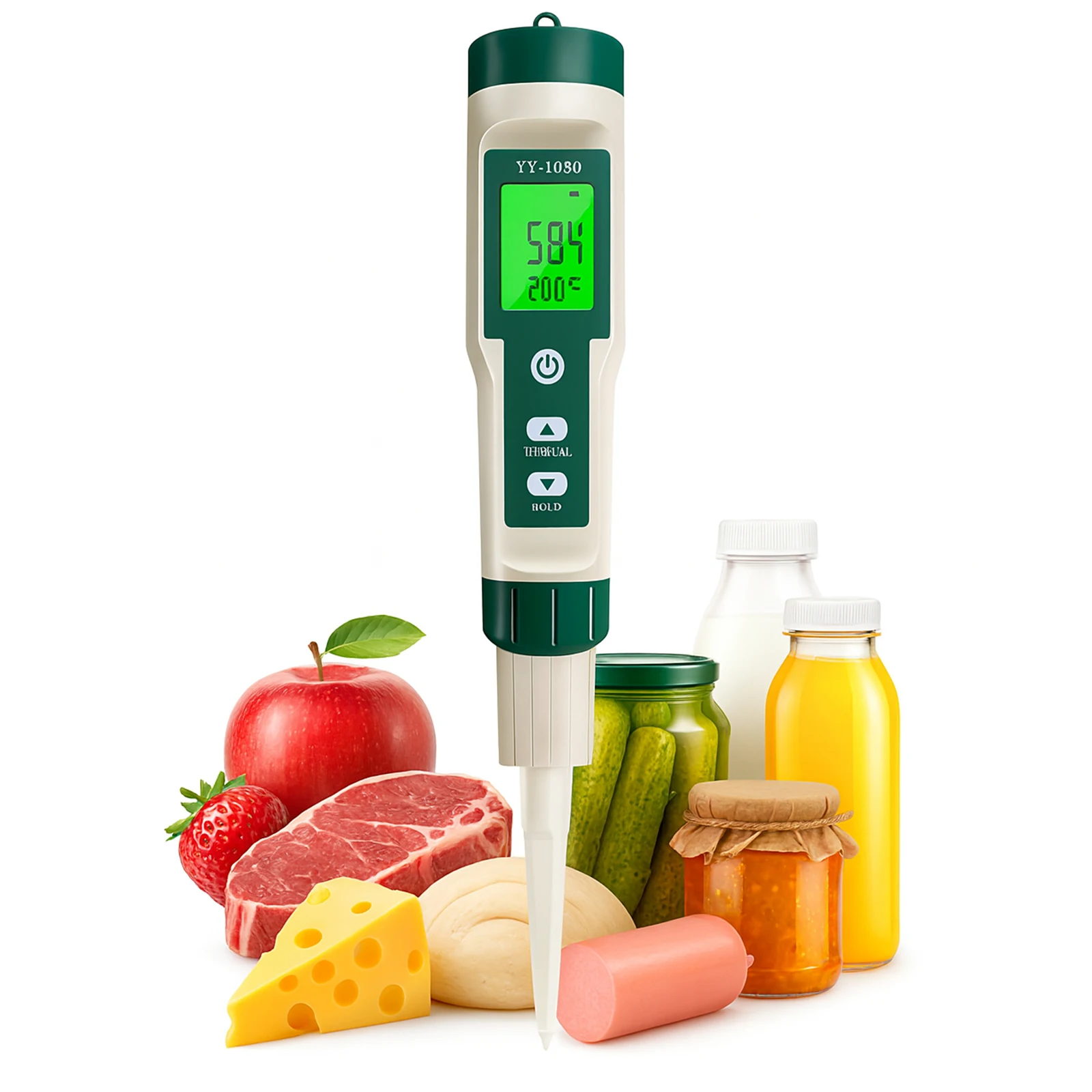 Digital PH Meter for Food & Brewing, 0.01 Resolution High Accuracy 0-14pH Tester with ATC, Backlit LCD Display, Portable PH Pen