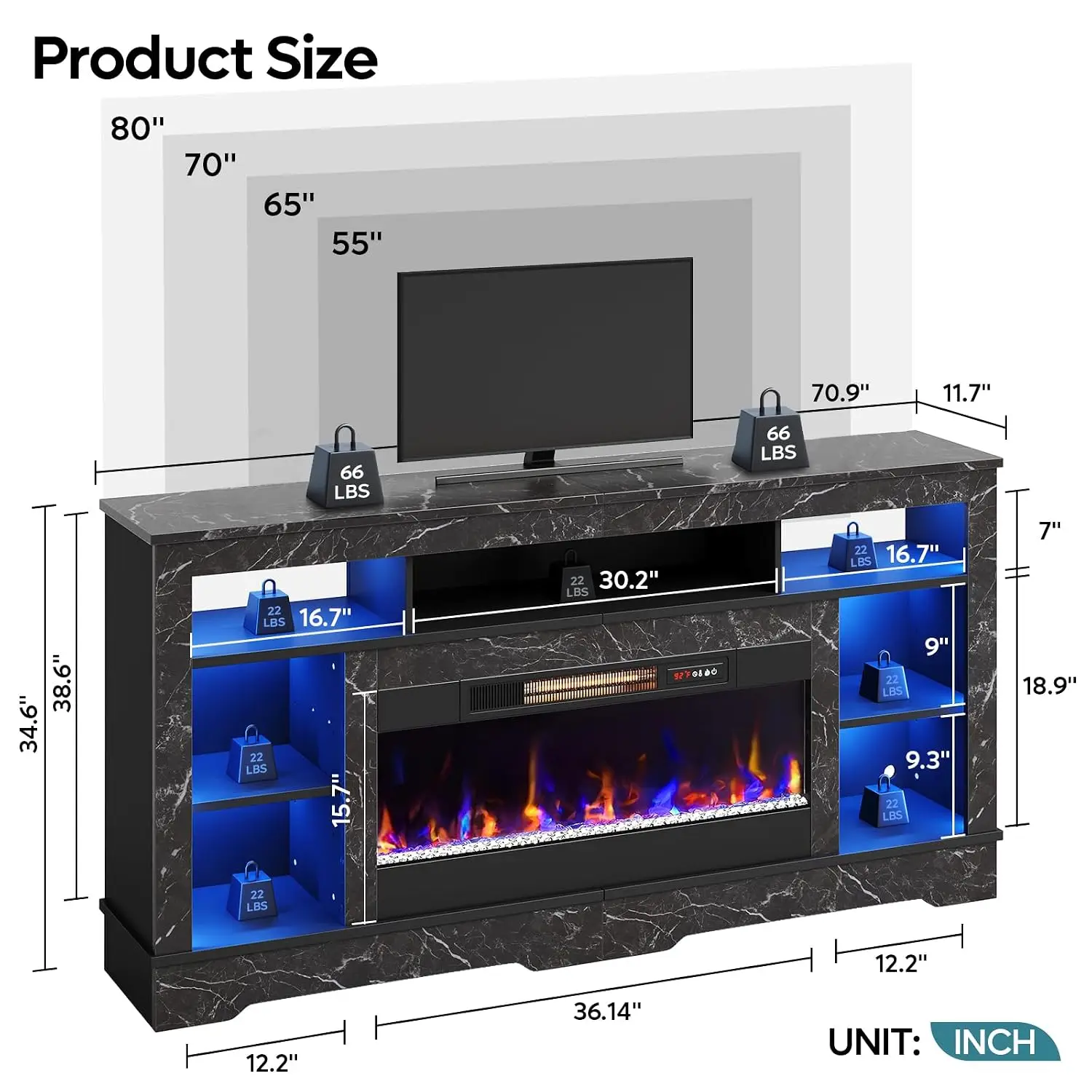 Tall TV Stand 36