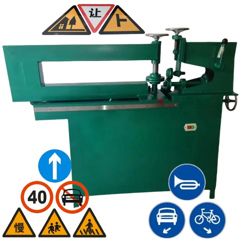 Máquina cortadora Circular de placa de aluminio triangular para señales de tráfico de alta calidad