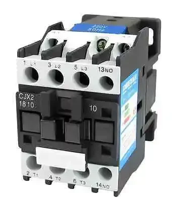 CJX2-1210 CJX2-0910 AC Contactor 12A 9A 3 Phase 3-Pole NO Coil Voltage 380V 50Hz Din Rail Mounted 3P+1NO Normal Open Contactor