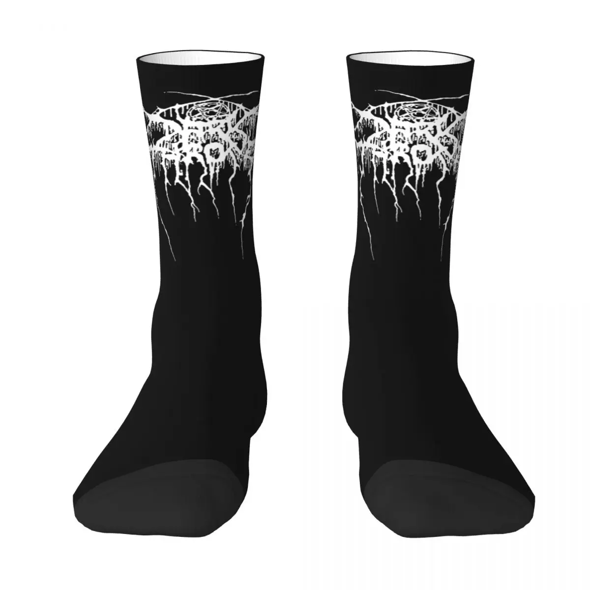 Autumn Winter Casual Men's Women's Darkian Thorns Black Metal Band Socks Breathable Basketball Socks