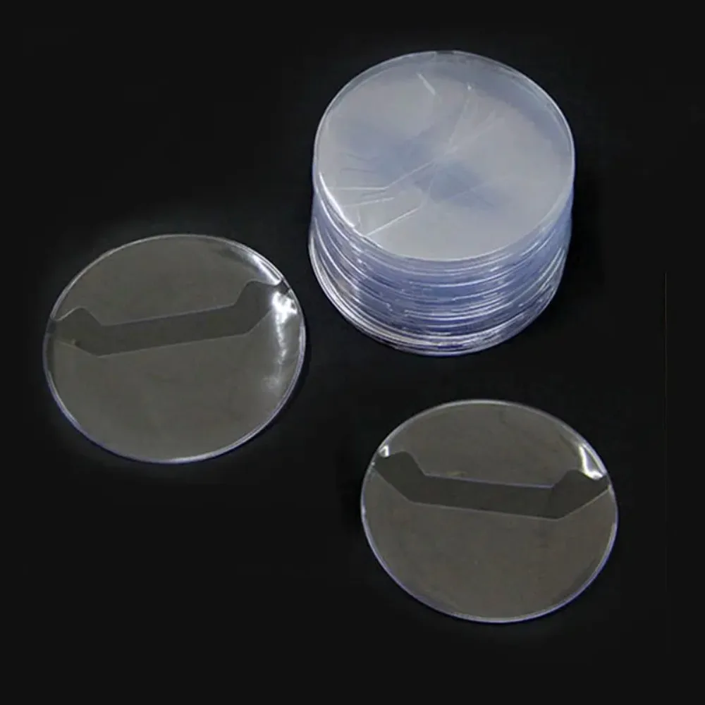 5Pcs Badge Protector Ita Bag Pin Case Anime Transparent Badge Display Sleeve PVC Round Badge Protective Sleeve Storage Case