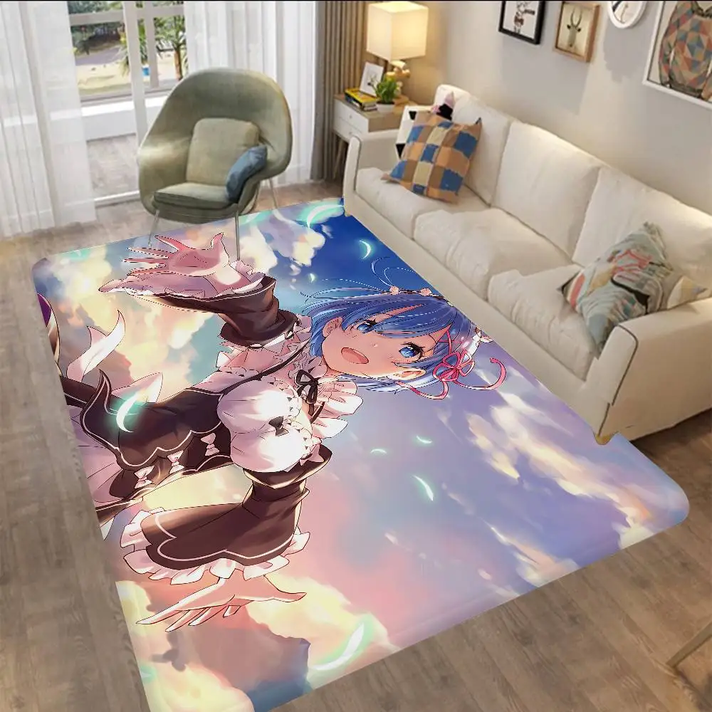 Re Zero Rem Bathroom Mat Kids Room Bedroom Decoration Balcony Anti-Slip Doormat Living Room Welcome Rug