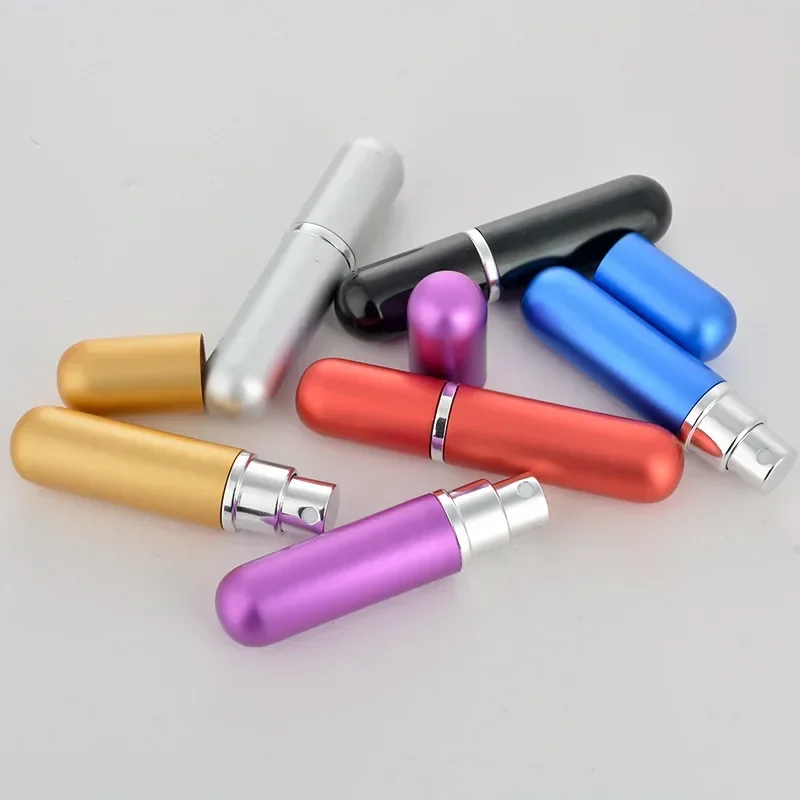 5ml Portable Refillable Perfume Bottle Spray Bottle Empty Cosmetic Containers Travel Aluminum Perfume Atomizer